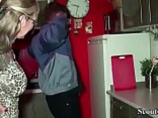 German persuades work to fuck when she is home alone